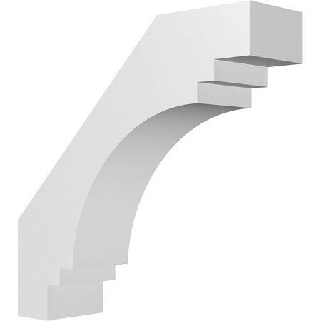 Ekena Millwork 5-in. W x 18-in. D x 18-in. H Pescadero Architectural Grade PVC Knee Brace BRCP05X18X18PEC